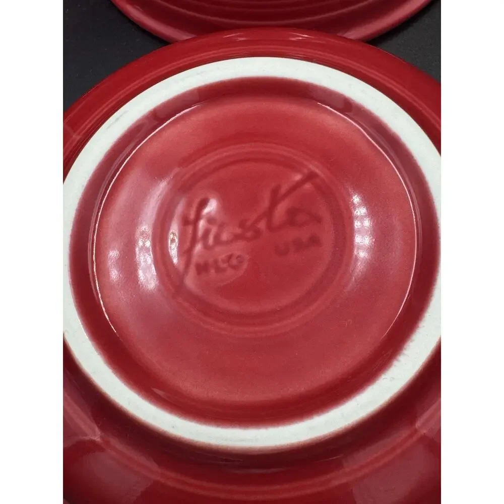 Fiesta Scarlet Classic Rim Small Bowls Set of 4 HLC USA 5 5/8”